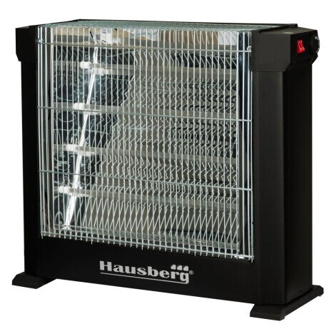 Radiator quartz Hausberg HB-8800, 2200 W, 4 tuburi quartz, 2 trepte putere, termostat reglabil